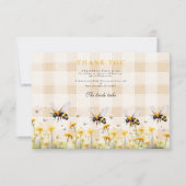 Rustikal fand sie ihre Honey Bridal Dankeskarte (Vorderseite)