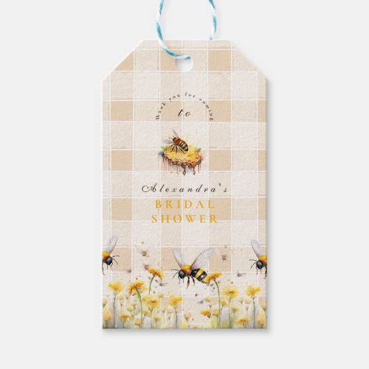 Rustikal fand sie ihre Honey Bridal Geschenkanhänger (Vorderseite)