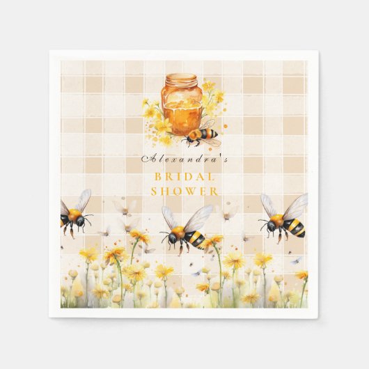 Rustikal fand sie ihre Honey Bridal Serviette (Vorderseite)