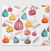 Rustikal-farbiger Squash Zeichnend Wrapping Paper Geschenkpapier (Flach)