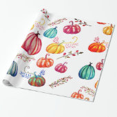 Rustikal-farbiger Squash Zeichnend Wrapping Paper Geschenkpapier (Ungerollt)