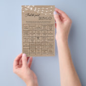 Rustikal Finden Sie das Bingo-Brautparty-Spiel Flyer (Handgriff)