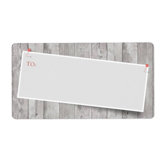 Rustikal fixierte Leeradresse (Vorne)