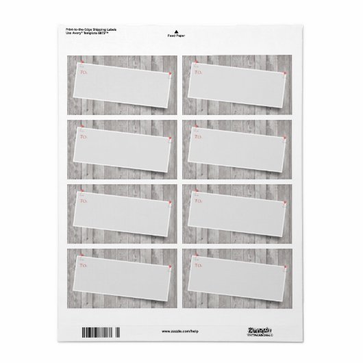 Rustikal fixierte Leeradresse (Vorne)