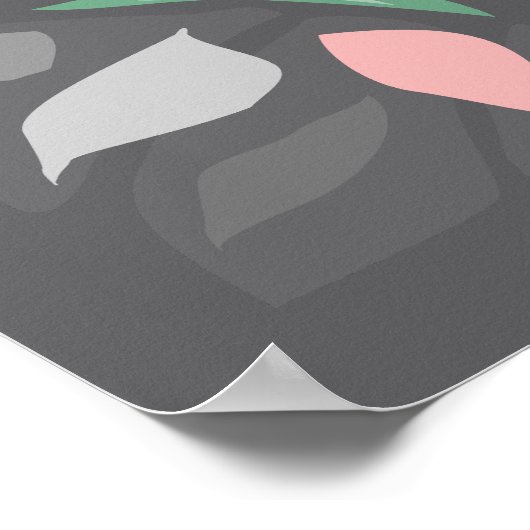 Rustikal Floral Mandala Poster (Ecke)