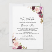 Rustikal florale botanische wir immer noch Vow Ern Einladung (Vorderseite)