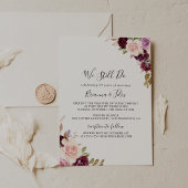 Rustikal florale botanische wir immer noch Vow Ern Einladung