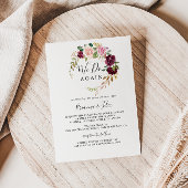 Rustikal florale botanische wir wieder tun Vow Ern Einladung