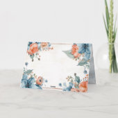 Rustikal Florals Blank Dankeskarte (Rückseite)