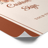 Rustikal Forest Green Gold Blätter mit maßgeschnei Poster (Ecke)