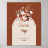 Rustikal Forest Green Gold Blätter mit maßgeschnei Poster (Vorne)