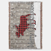 Rustikal froh Christmoose! Decke (Vorderseite Vertikal)