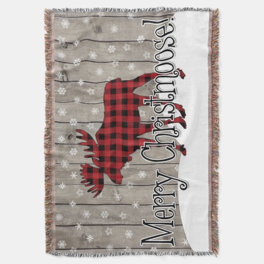 Rustikal froh Christmoose! Decke (Vorderseite Vertikal)