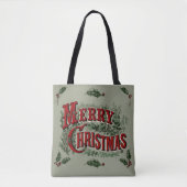 Rustikal Frohe Weihnachten 1876 Tasche (Vorderseite)