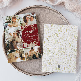 Rustikal Frohe Weihnachten 5 Foto Rot