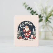 Rustikal frohe Weihnachten und Weihnachtsgeschenk (Stehend Vorderseite)