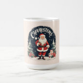 Rustikal frohe Weihnachten und Weihnachtsgeschenk Kaffeetasse (Mittel)