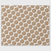 Rustikal frohe Weihnachts-Individuelle Name Wrappi Geschenkpapier (Flach)