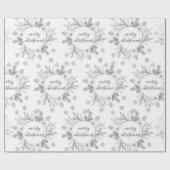 Rustikal frohe Weihnachtskiefer und Holly Boys Geschenkpapier (Flach)