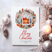 Rustikal frohe Weihnachtskraut Sweet Zuhause Feiertagskarte