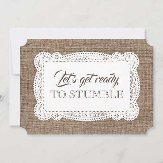 Rustikal-Funny-Bridesmaid / Vorschlag für eine Tra Einladung (Vorderseite)