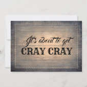 Rustikal-Funny-Bridesmaid / Vorschlag für eine Tra Einladung (Vorderseite)