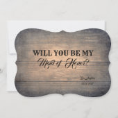 Rustikal-Funny-Bridesmaid / Vorschlag für eine Tra Einladung (Rückseite)