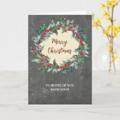 Rustikal für ein paar Weihnachtsfeiertage Karte (Gelbe Blume)