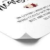 Rustikal für immer in unserem Herz-Gedächtniszeich Poster (Ecke)