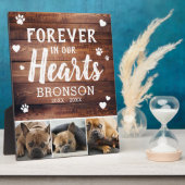 Rustikal für immer in unserem Herzen Haustier Foto Fotoplatte (Seite)