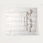 Rustikal gealterte Weißholzplanken Wandteppich (Vorderseite (Horizontal))