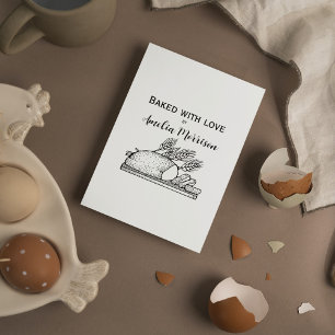 Rustikal gebacken mit Liebe Vintages Brot nach Maß Gummistempel