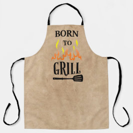 Rustikal Geboren zu Grill Tan Black Grill GRILLEN  Schürze