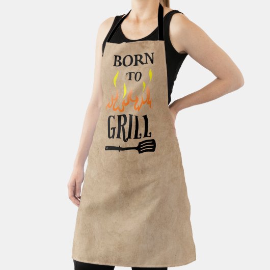 Rustikal Geboren zu Grill Tan Black Grill GRILLEN  Schürze (InSitu)