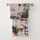 Rustikal gefärbt, seltsam gezeichnet unter abstrak badhandtuch set (Insitu)