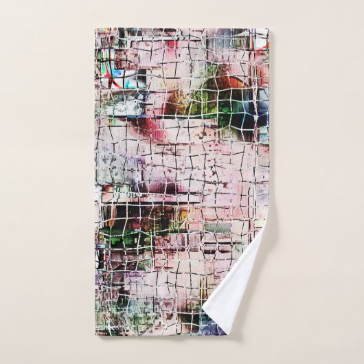 Rustikal gefärbt, seltsam gezeichnet unter abstrak badhandtuch set (Handtuch)