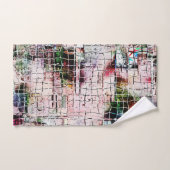 Rustikal gefärbt, seltsam gezeichnet unter abstrak badhandtuch set (Handtuch)