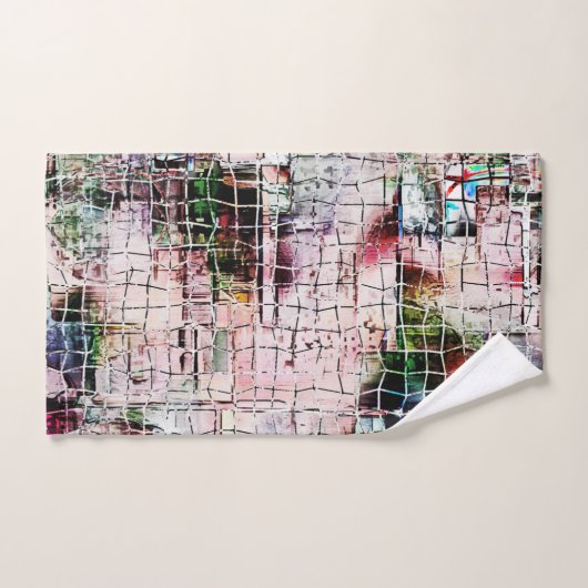 Rustikal gefärbt, seltsam gezeichnet unter abstrak badhandtuch set (Handtuch)