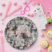 Rustikal gefärbt, seltsam gezeichnet unter abstrak pappteller (Party)