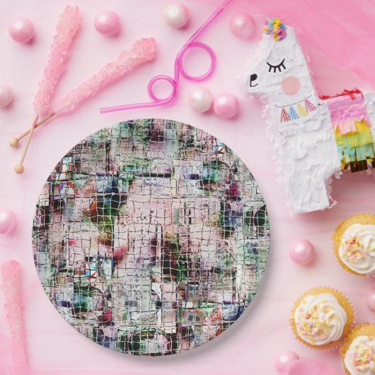 Rustikal gefärbt, seltsam gezeichnet unter abstrak pappteller (Party)