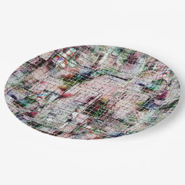 Rustikal gefärbt, seltsam gezeichnet unter abstrak pappteller