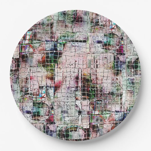 Rustikal gefärbt, seltsam gezeichnet unter abstrak pappteller (Vorderseite)