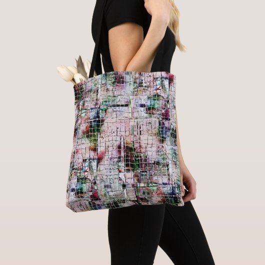 Rustikal gefärbt, seltsam gezeichnet unter abstrak tasche (Von Nahem)