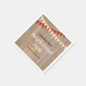 Rustikal Gelb Karierte Nachbarschaft Picnic Serviette (Ecke)