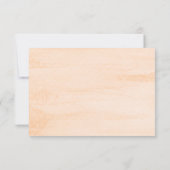 Rustikal Gelb Orange & Peach Rose Hochzeitsessen RSVP Karte (Rückseite)