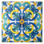 Rustikal gelb und blau, mediterran fliese (Vorderseite)