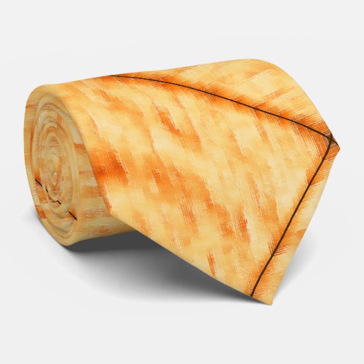 Rustikal gelb wie strukturierte Malerei und Linien Krawatte (Gerollt)