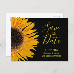Rustikal-Gelbblütenblüte Save the Date Ankündigungspostkarte