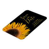 Rustikal-Gelbblütenblüte Save the Date Magnet (Linke Seite)