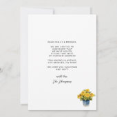 Rustikal gelbe Blumentür Wir bewegten uns Ankündigung (Rückseite)